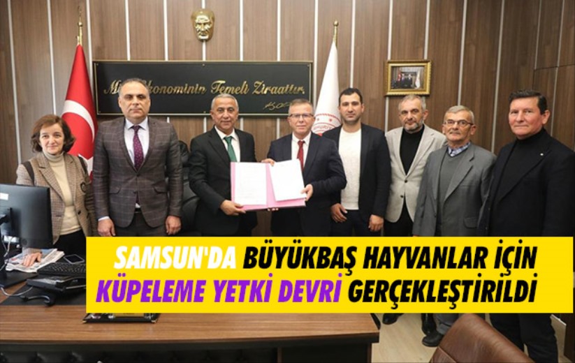 Samsun'da büyükbaş hayvanlar için küpeleme yetki devri gerçekleştirildi