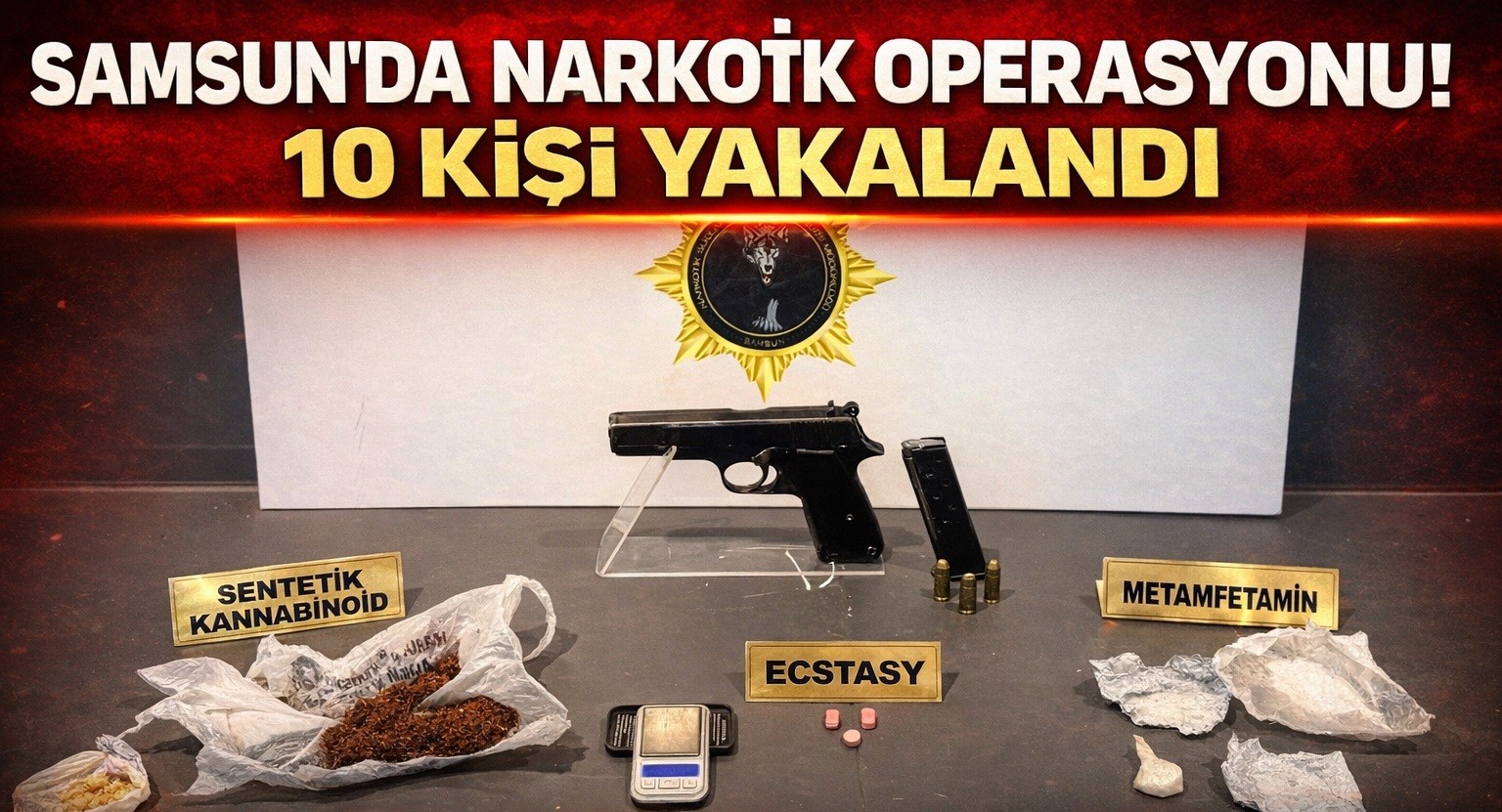 Samsun'da narkotik operasyonu: 10 kişi yakalandı