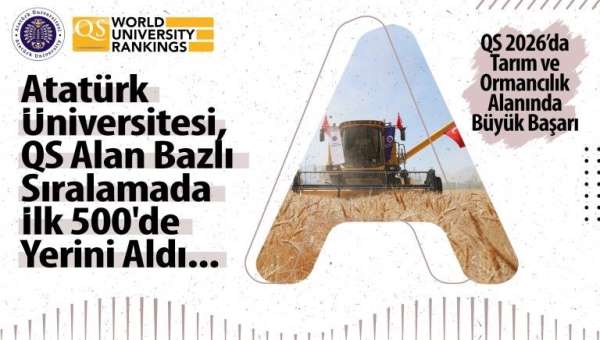 Atatürk Üniversitesi, QS alan bazlı sıralamada ilk 500'de yerini aldı