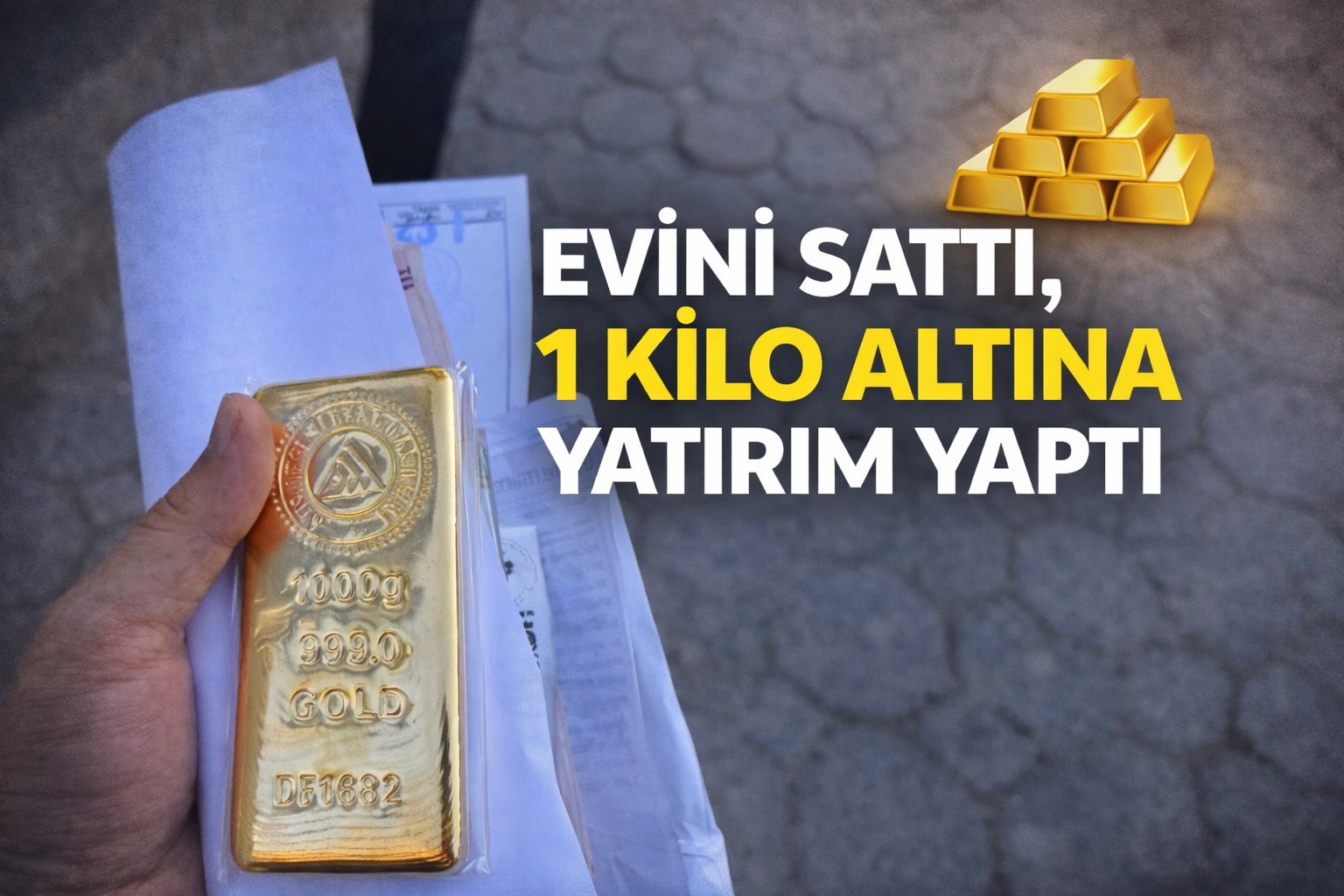 EVİNİ SATTI, 1 KİLO ALTINA YATIRIM YAPTI