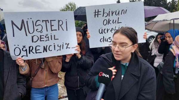 Biruni Üniversitesi öğrencilerinden zam tepkisi - İstanbul haber