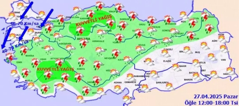 Meteoroloji uyardı: Kuvvetli sağanak geliyor!