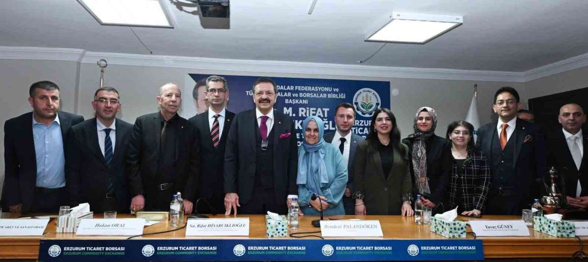 TOBB Başkanı Hisarcıklıoğlu'ndan Erzurum Ticaret Borsası'na ziyaret