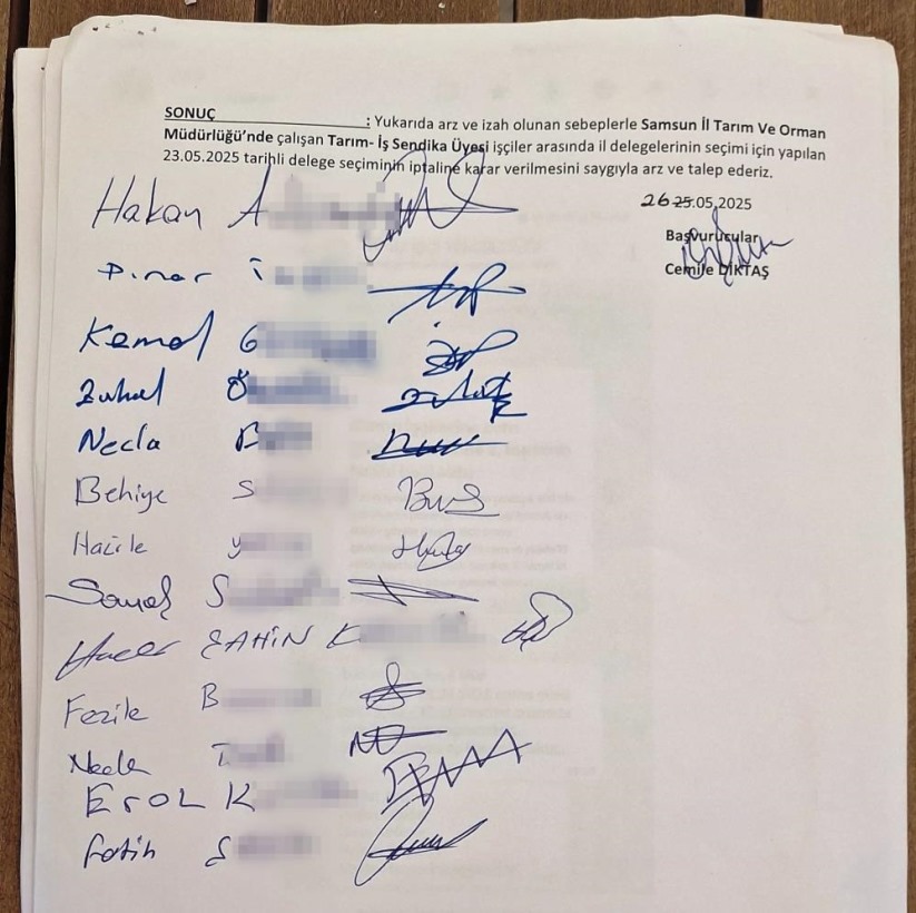 Samsun'da sendika delege seçimleri mahkemeye taşındı