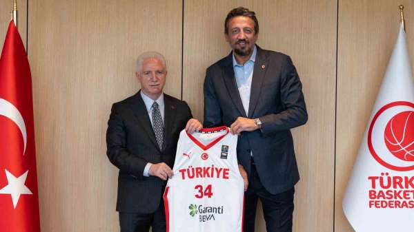 İstanbul Valisi Davut Gül'den, TBF Başkanı Türkoğlu'na ziyaret