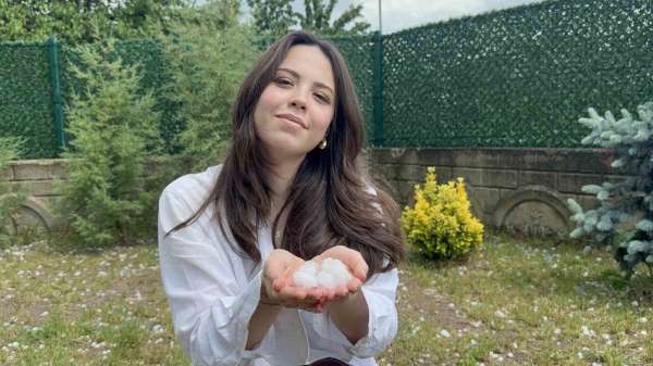 Tokat'ta ceviz büyüklüğünde dolu yağdı