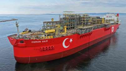 Türkiye'nin ilk yüzer üretim platformu 'Osman Gazi' doğal gaz üretimini iki katına çıkaracak