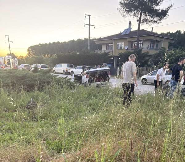 Samsun'da otomobil takla attı: 6 yaralı