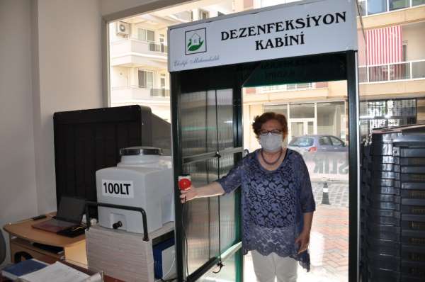 Milas'ta bir firma talep üzerine dezenfeksiyon kabini yaptı