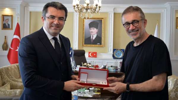 Ünlü yönetmen Nuri Bilge Ceylan, Erzurum Valisi Okay Memiş'i ziyaret etti 