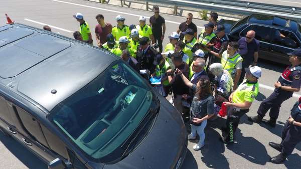 Sinop'ta kurban bayramı öncesi sürücüler bilgilendirildi