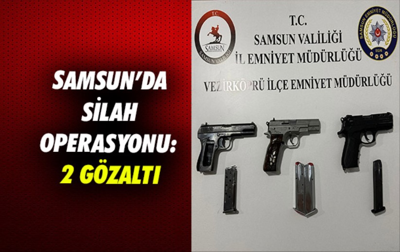 Samsun'da silah operasyonu: 2 gözaltı