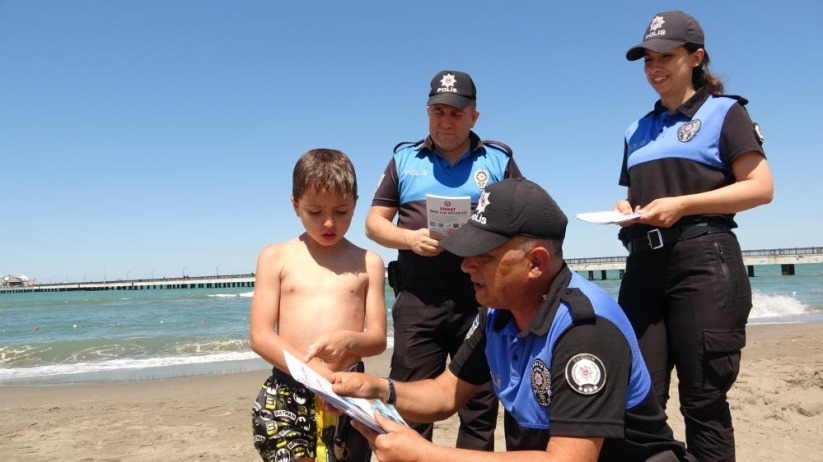 Samsun'da polis havadan, karadan, ve denizden vatandaşları uyardı