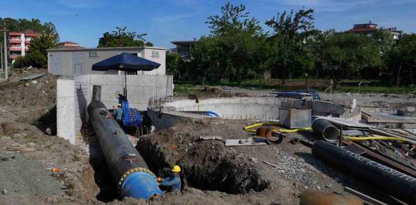 Terme'de yağmur suyu problemi çözülüyor