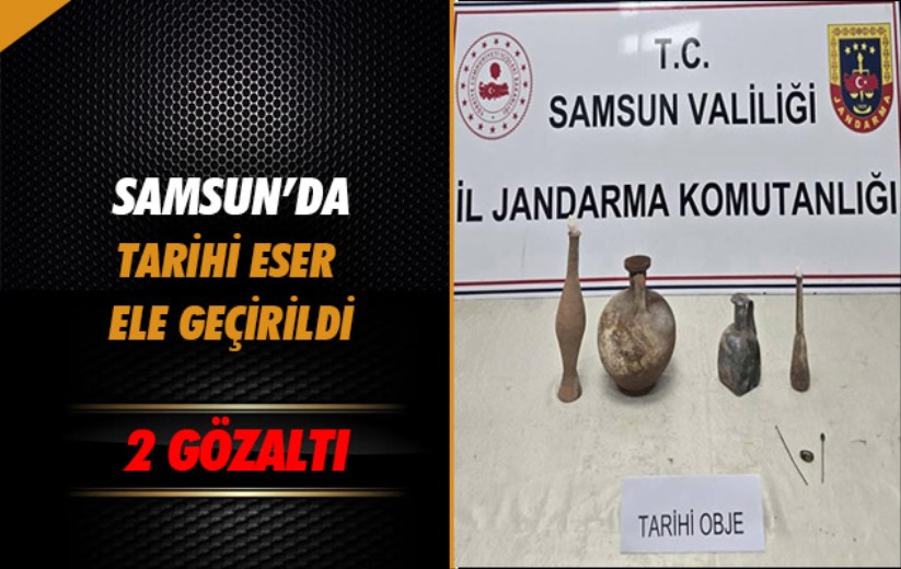 Samsun'da Jandarma tarihi eser ele geçirdi: 2 gözaltı