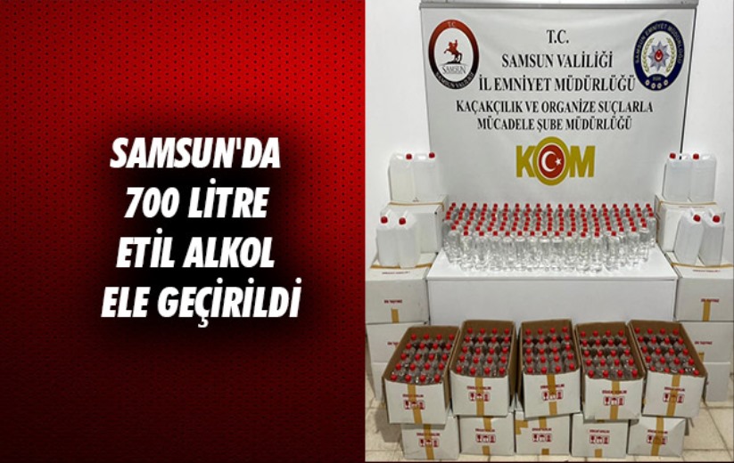 Samsun'da 700 litre etil alkol ele geçirildi