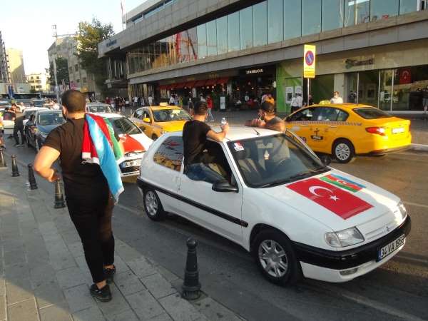 Ermenistan'ın saldırısı Taksim Meydan'da protesto edildi