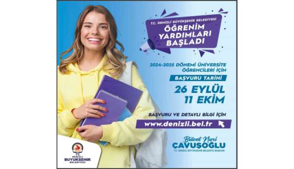 Denizli Büyükşehirden üniversitelilere öğrenim yardımı