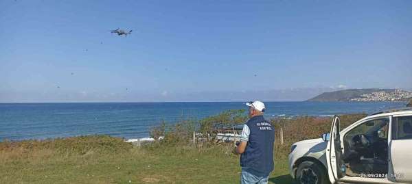 Sinop'ta dron destekli su ürünleri denetimi