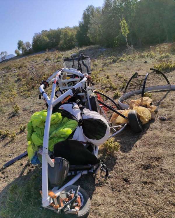 İşte teröristlerin Amanoslar'a geldiği paramotor 