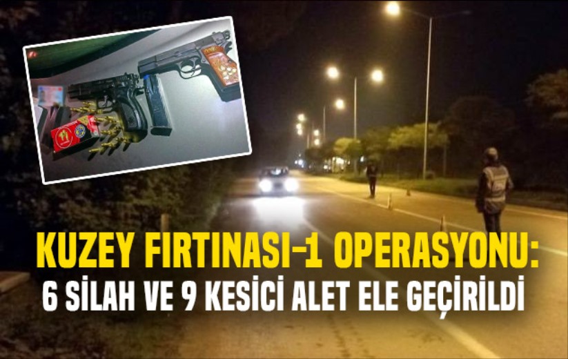 Kuzey Fırtınası-1 Operasyonu: 6 silah ve 9 kesici alet ele geçirildi