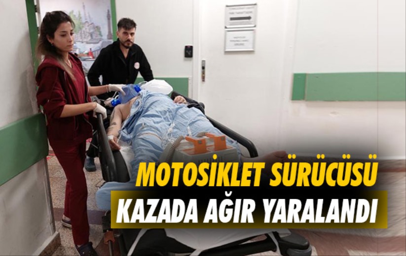 Samsun'da motosiklet sürücüsü kazada ağır yaralandı