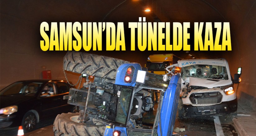Samsun'da tünelde kaza: 2 yaralı