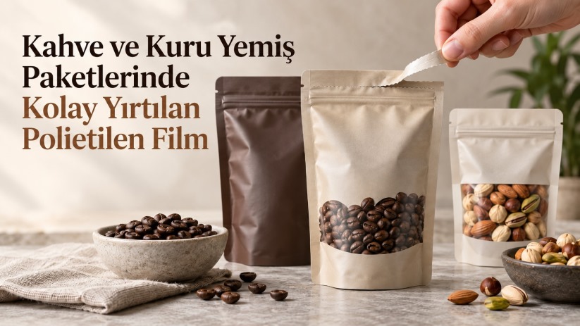 Kahve ve Kuru Yemiş Paketlerinde Kolay Yırtılan Polietilen Film