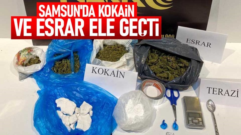 Samsun'da kokain ve esrar ele geçti: 2 gözaltı