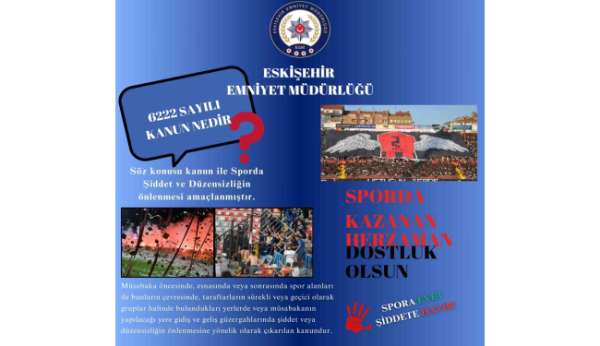 Eskişehirspor maçında yaşanan olaylarla ilgili 23 şahsa işlem yapıldı