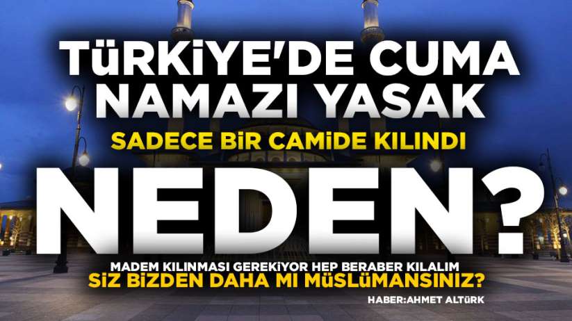 Türkiye'de bir Camide cuma namazı kılındı