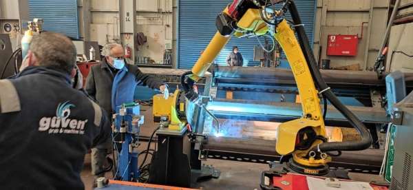 Güven Kepçe, robot kaynak testlerini sonrası üretime başladı