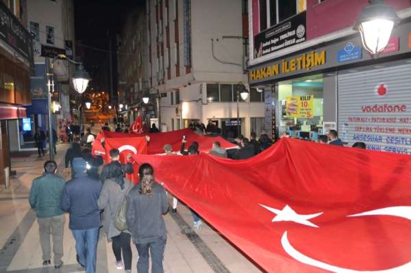 Fatsa'da şehitler için yürüdüler 