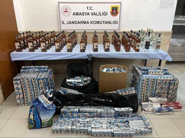 Amasya'da sahte içki ve kaçak sigara operasyonu