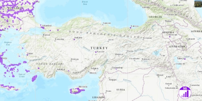 Karadeniz'in en büyük kenti olan Samsun 5G haritasında yok!