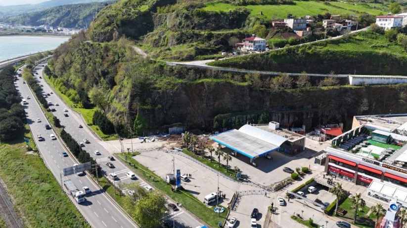 Samsun'da 3 kişinin öldüğü heyelan bölgesi havadan görüntülendi