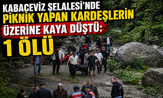 Kabaceviz Şelalesi'nde piknik yapan kardeşlerin üzerine kaya düştü: 1 ölü