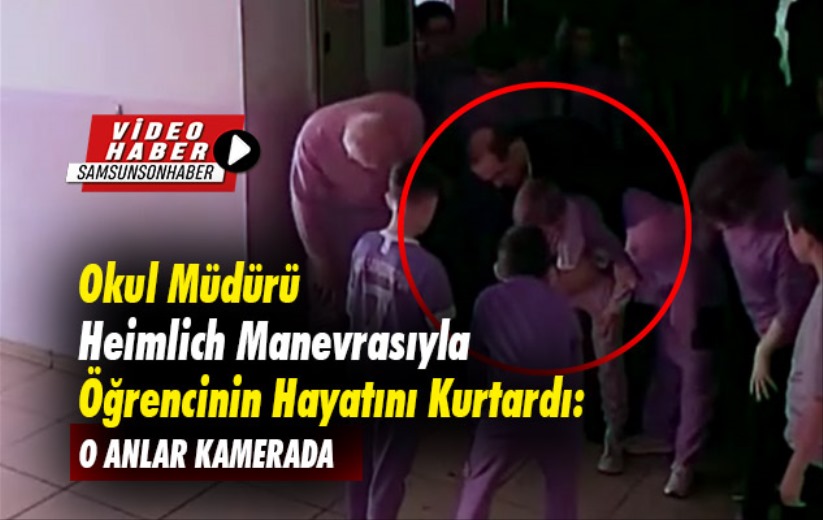 Heimlich manevrasıyla öğrencinin hayatını kurtardı: O anlar kamerada