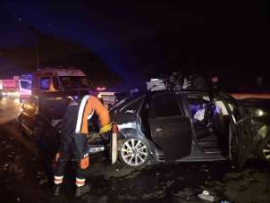 Beykoz'da 5 araçlı zincirleme trafik kazası: 7 yaralı