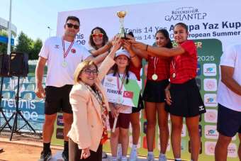 Uluslararası Tenis 14 Yaş Avrupa Yaz Kupası'nın finali Gaziantep'te gerçekleşti