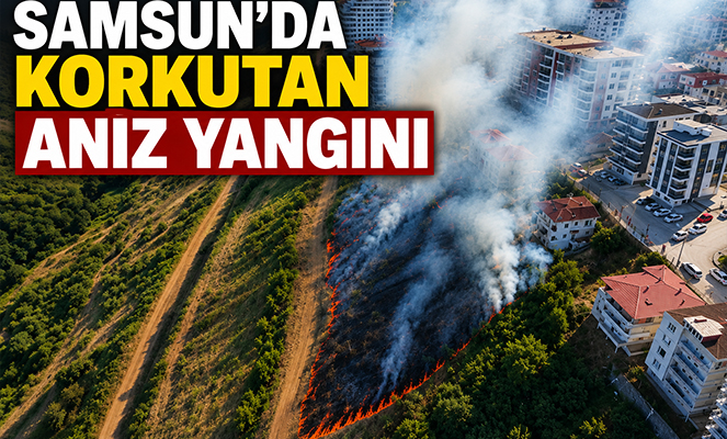 Samsun'da korkutan anız yangını