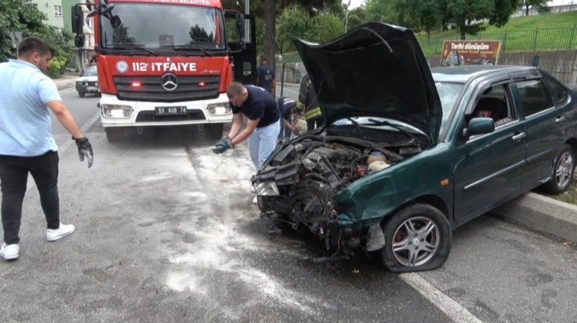 Samsun'da 3 araçlı trafik kazası: 1 yaralı