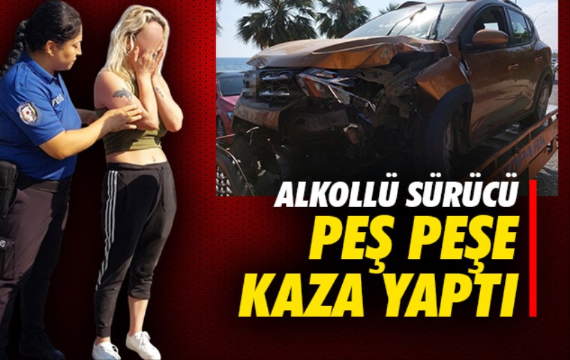 Samsun'da alkollü sürücü peş peşe kaza yaptı