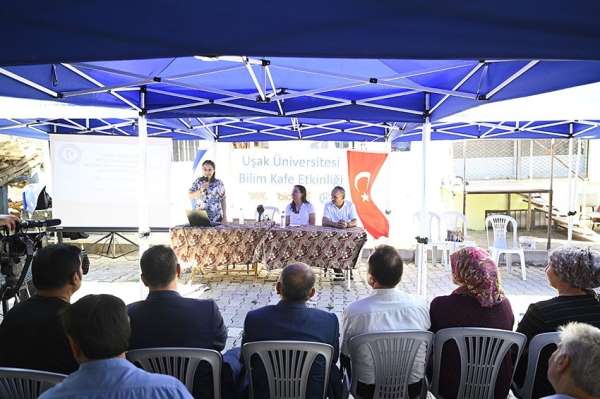 Uşak'ta üniversite-köy buluşmaları devam ediyor: Bilim Kafe Güre'de