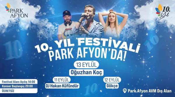 Park Afyon AVM'de 10'ncu yıl festivali