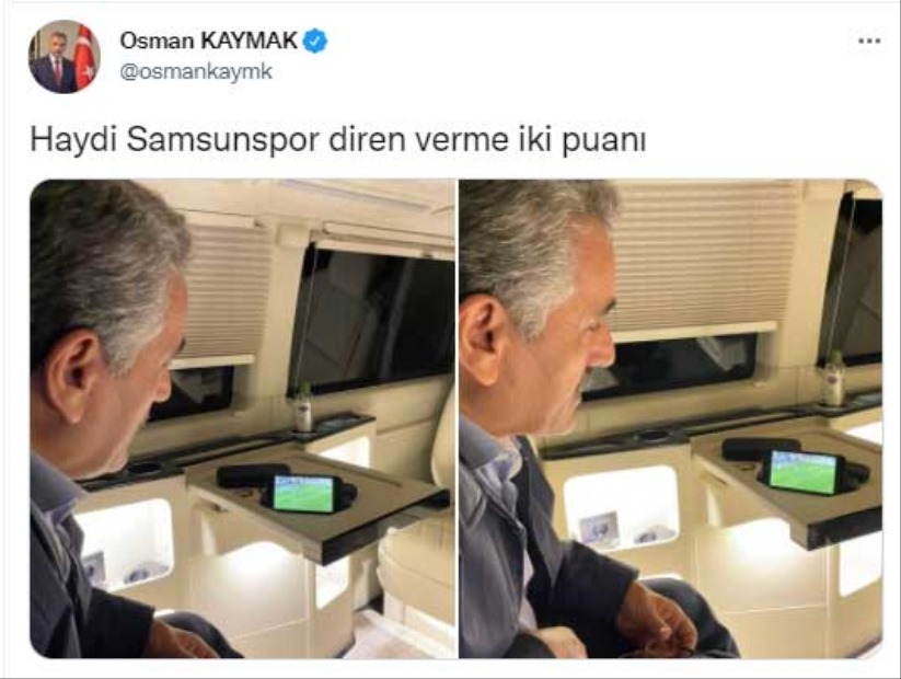 Eski Samsun Valisi Osman Kaymak'tan Samsunspor'a destek