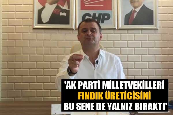 'AK Parti milletvekilleri fındık üreticisini bu sene de yalnız bıraktı'