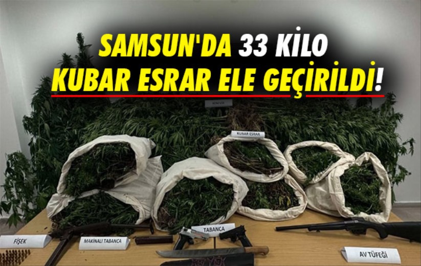 Samsun'da jandarma 33 kilo kubar esrar ele geçirdi: 2 gözaltı