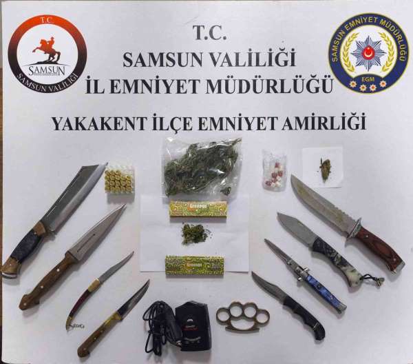 Narko alan uygulamasında silah, uyuşturucu ve radar tespit cihazı ele geçirildi