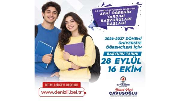 Denizli'de üniversite öğrencilerine eğitim desteği